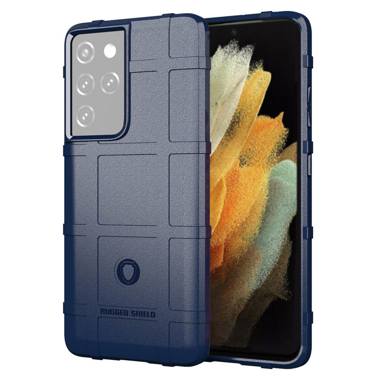 CASEONLINE Rugged - Galaxy Blau Blau, Ultra, S21 Samsung, Backcover