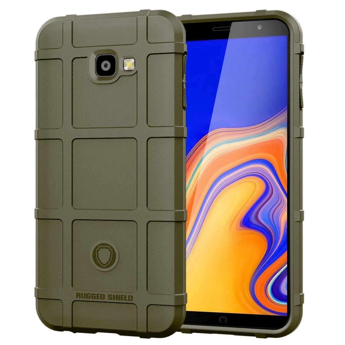 CASEONLINE Rugged - Grün, J4 Backcover, Grün Galaxy Plus Samsung, (2018)