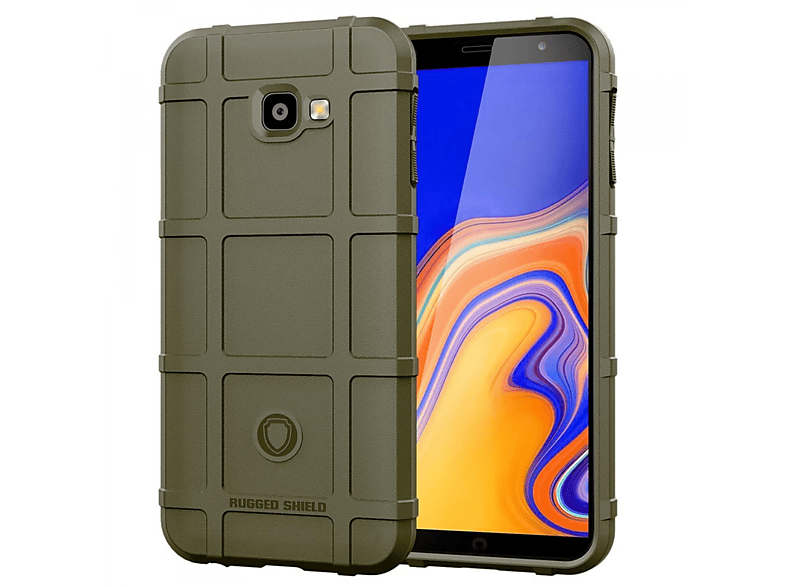 CASEONLINE Rugged - Grün, Backcover, Samsung, Galaxy J4 Plus (2018), Grün