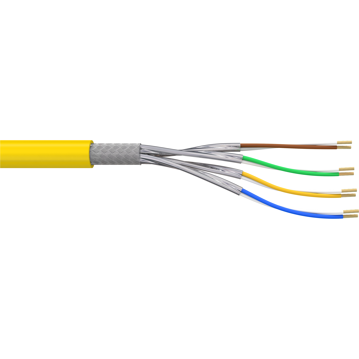Netzwerkkabel, 50 AIXONTEC S/FTP 10 Gigabit, 25m m 22/1 AWG Verlegekabel Cat.8.2