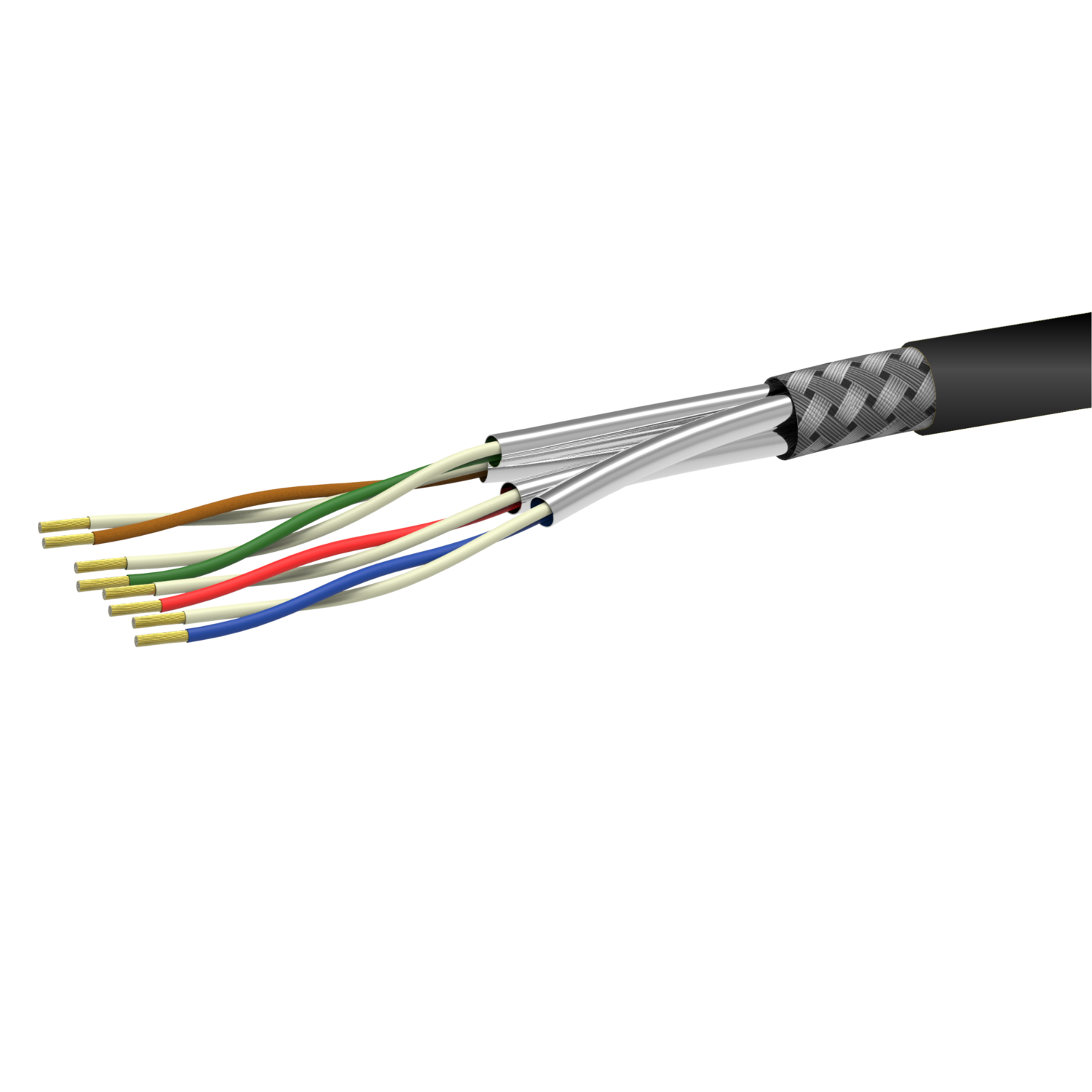 AIXONTEC 50m 10 23/1, AWG Erdkabel m Gigabit Cat.7 50 Netzwerkkabel, S/FTP OUTDOOR