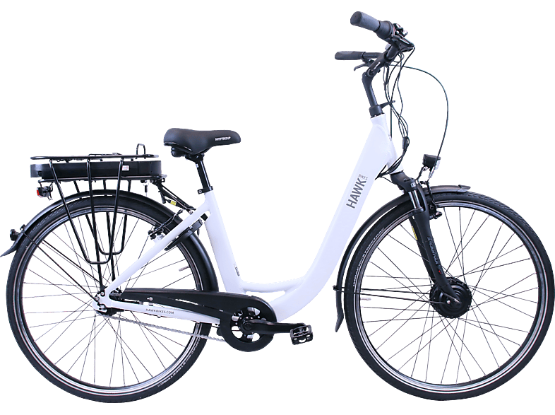 HAWK eCity Wave weiß) Citybike (Laufradgröße: 28 468, Unisex-Rad, Zoll