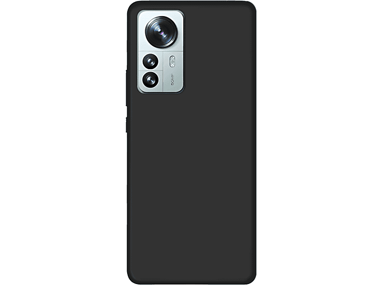 COFI Silikon Schwarz Cover 12 kompatibel Hülle Handy Soft Schutz Basic XIAOMI Case 12, Xiaomi, mit Schwarz, TPU Backcover