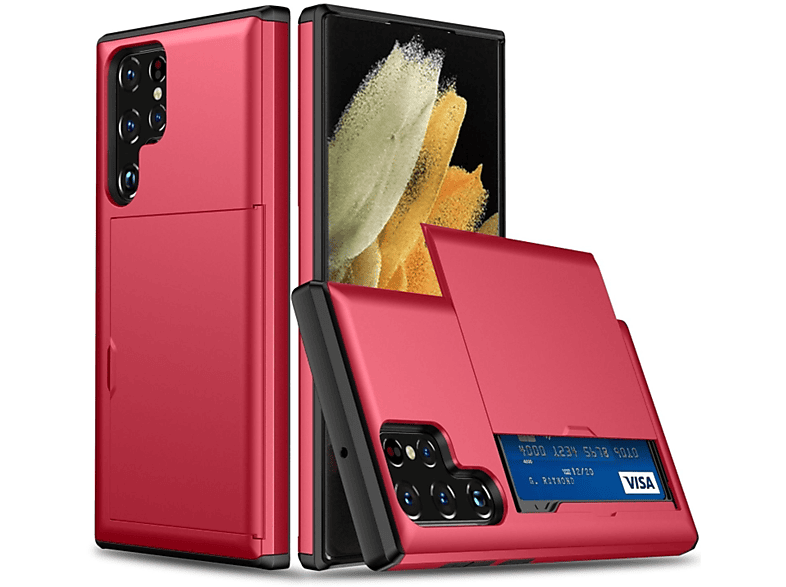 KÖNIG DESIGN Case, Galaxy Ultra 5G, Rot Samsung, S22 Backcover
