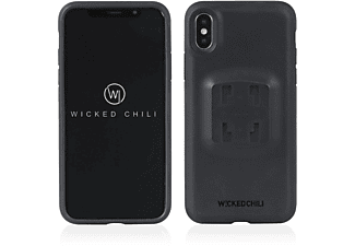 WICKED CHILI QuickMOUNT Case für iPhone XS / X - Handy Hülle für Bike Rennrad MTB Fahrrad KFZ und Autohalterung Smartphone Schutzhülle, schwarz