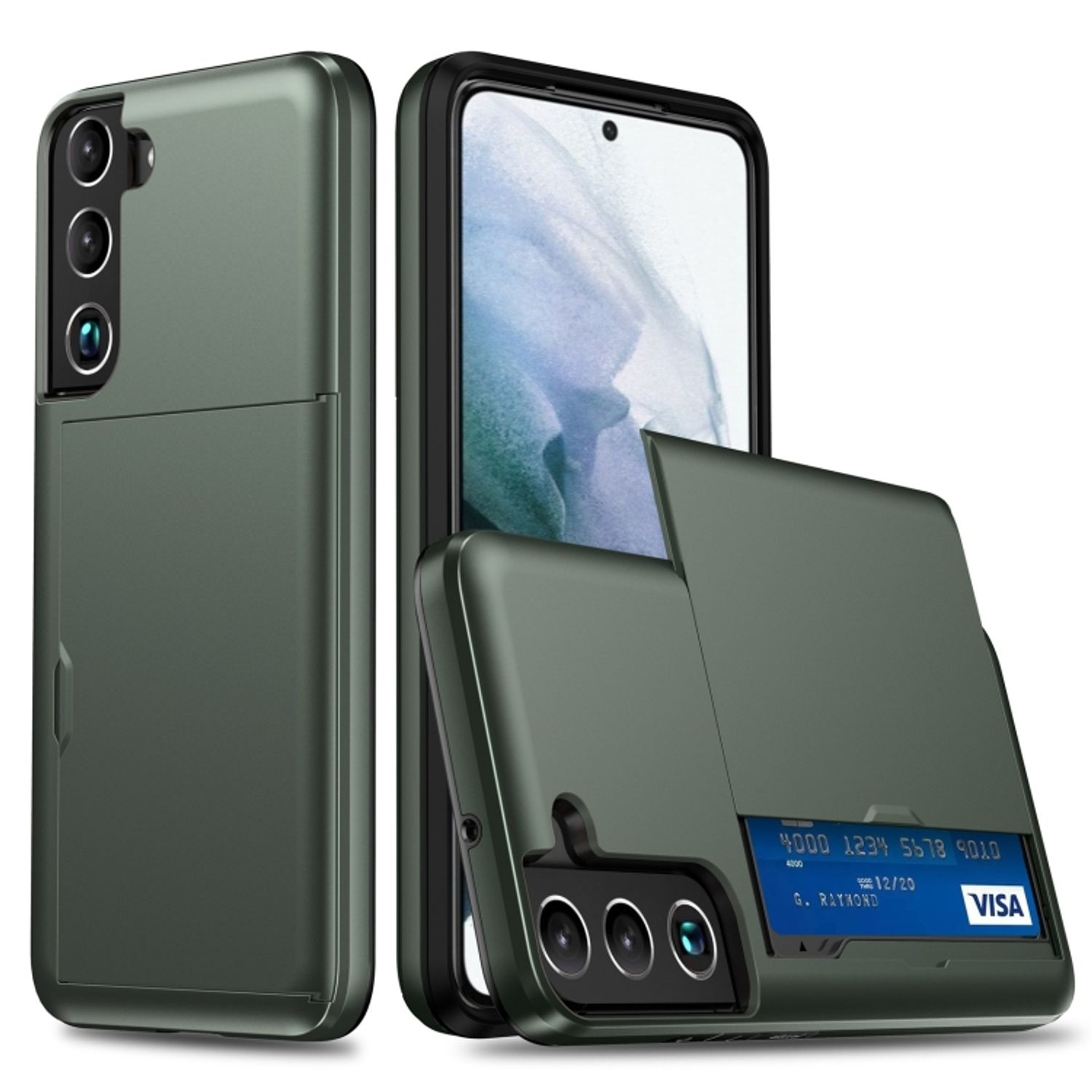 5G, Plus Samsung, DESIGN Galaxy Backcover, S22 Case, KÖNIG Dunkelgrün