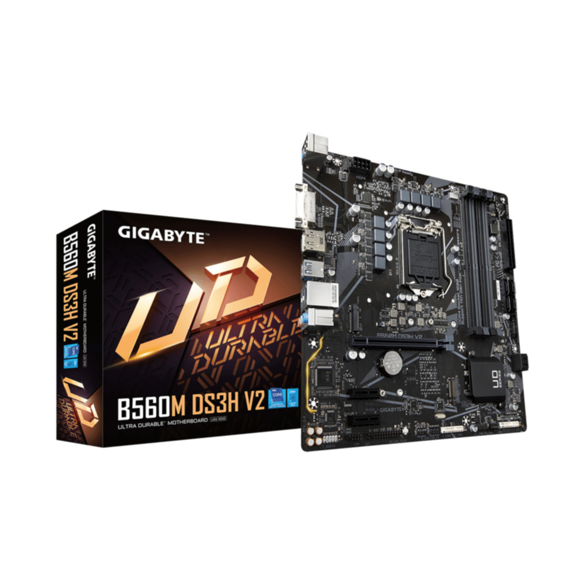 Placa Base - Gigabyte PB01GB196 placa base b560m ds3h v2 Placas GIGABYTE, micro ATX, Intel B560M, 1200, Negro