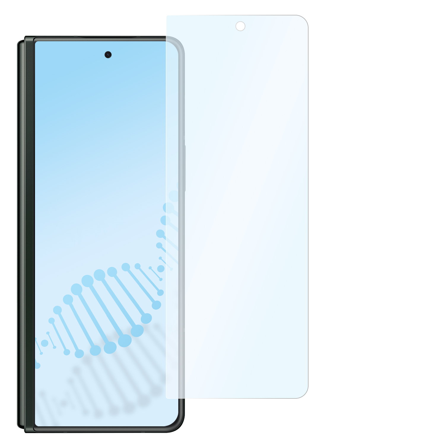 Fold3 Hybridglasfolie Galaxy SLABO Displayschutz(für antibakterielle Samsung 5G) Z flexible