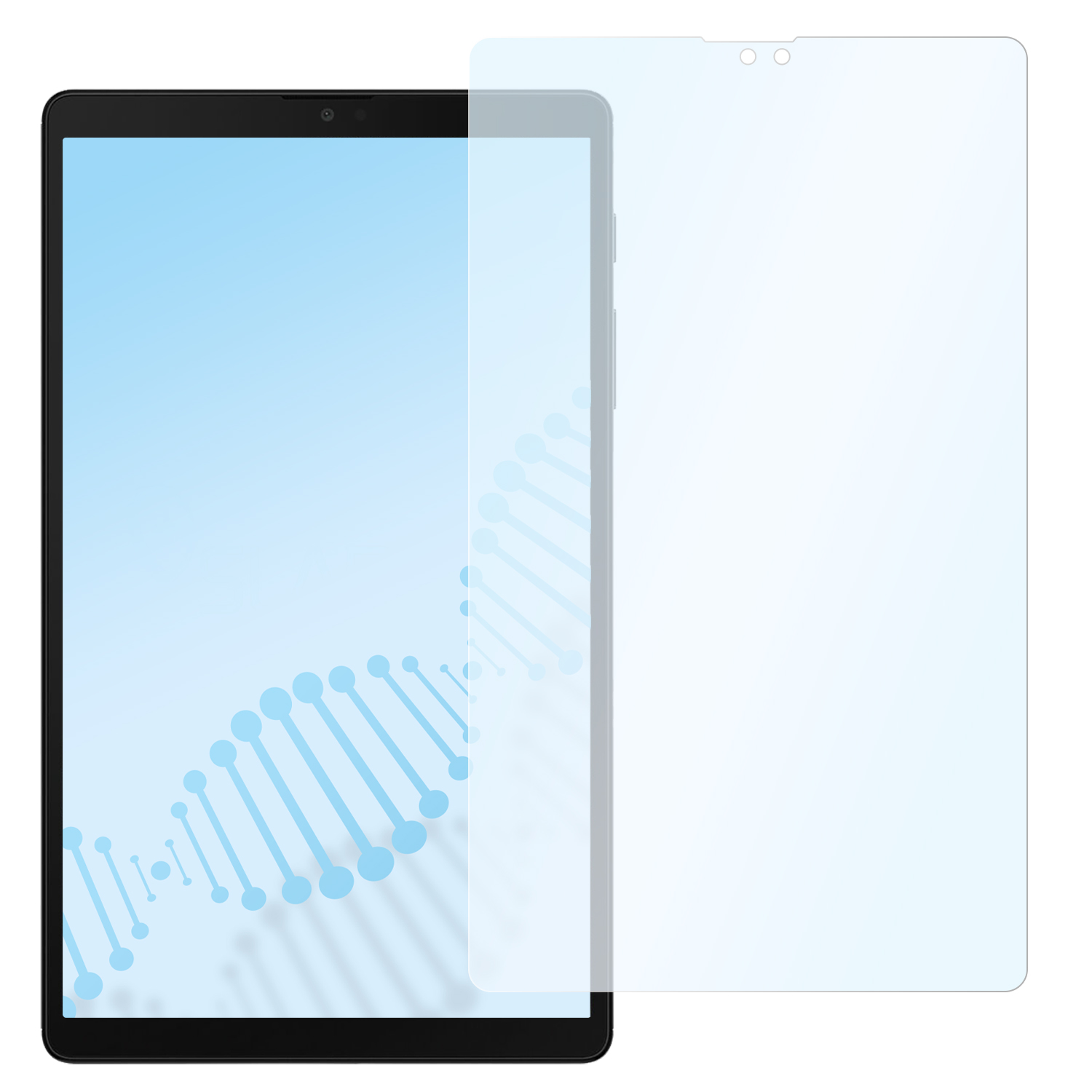 Samsung flexible SLABO Tab antibakterielle (LTE)) Hybridglasfolie 2021 Displayschutz(für Galaxy A7 Lite 8,7\