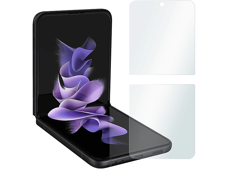 x Galaxy Samsung Z 5G) SLABO Displayschutz(für Displayschutzfolie 4 Flip3 Clear Crystal