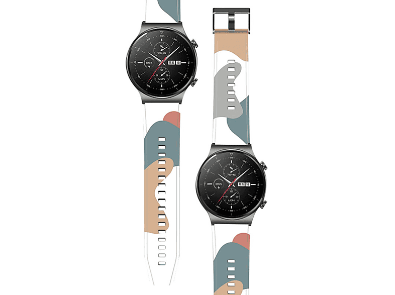 COFI Strap Moro Ersatzarmband kompatibel mit Huawei Watch GT2 Pro Armband Armband Camo Motiv 3, Smartband, Huawei, Watch GT2 Pro, Motiv 3