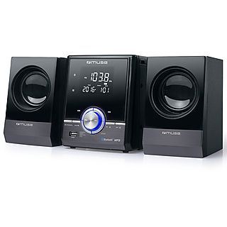 Microcadena y Minicadenas de Música - MUSE MUSE M-38 BT Black / Microcadena 20W con altavoces, Negro