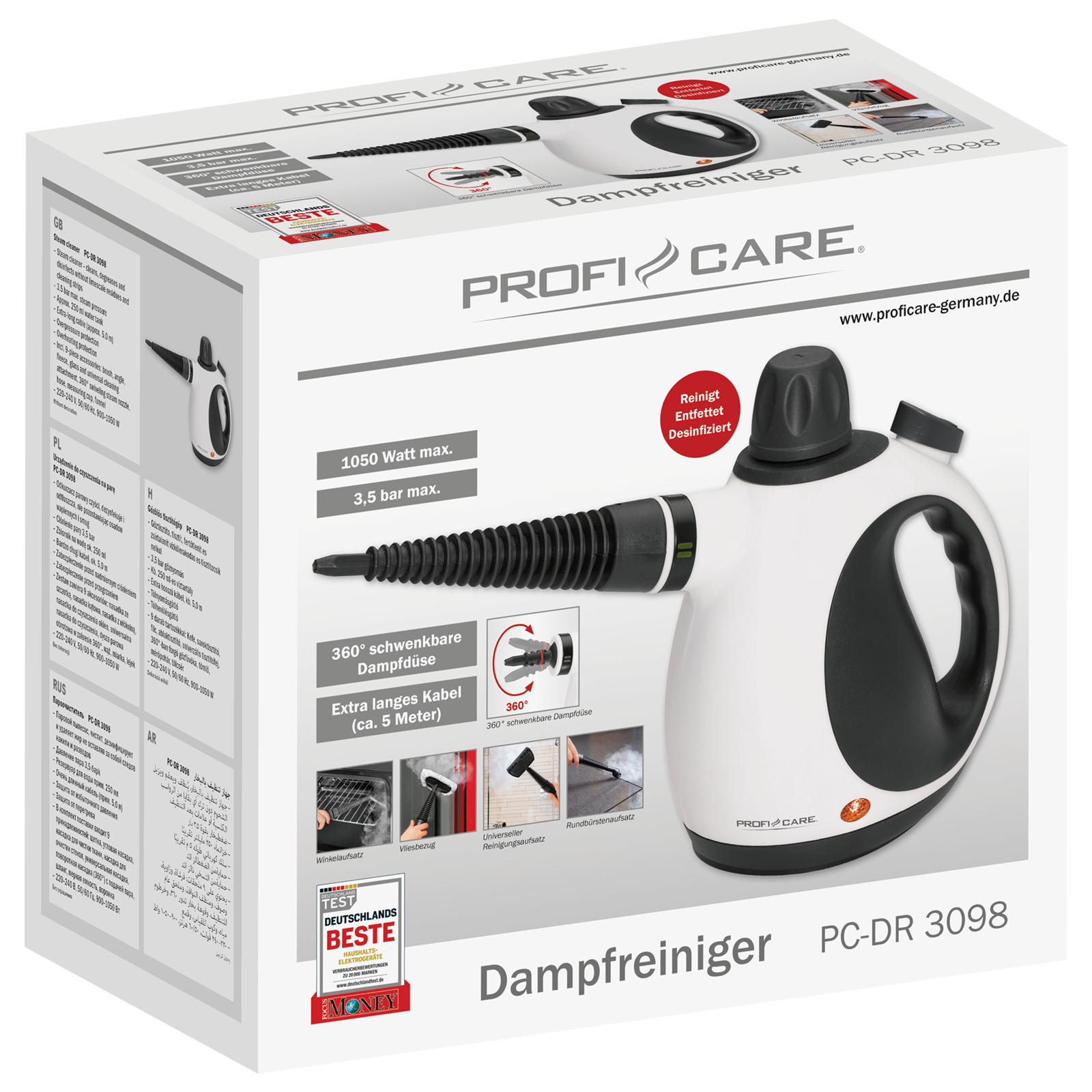 PROFICARE PC-DR 3098 Dampfreiniger