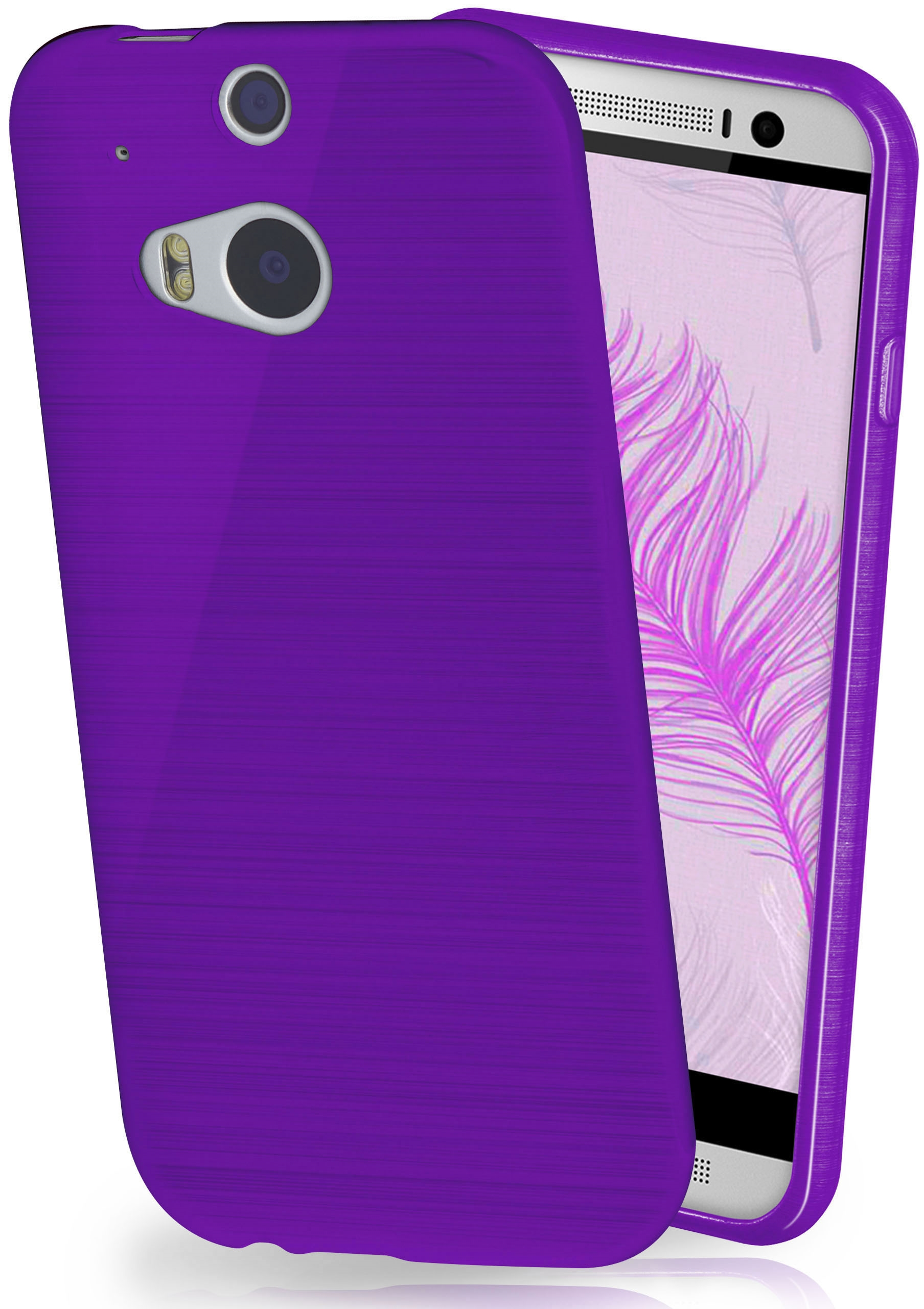 MOEX Brushed Case, Backcover, HTC, M8 M8s, / One Purpure-Purple