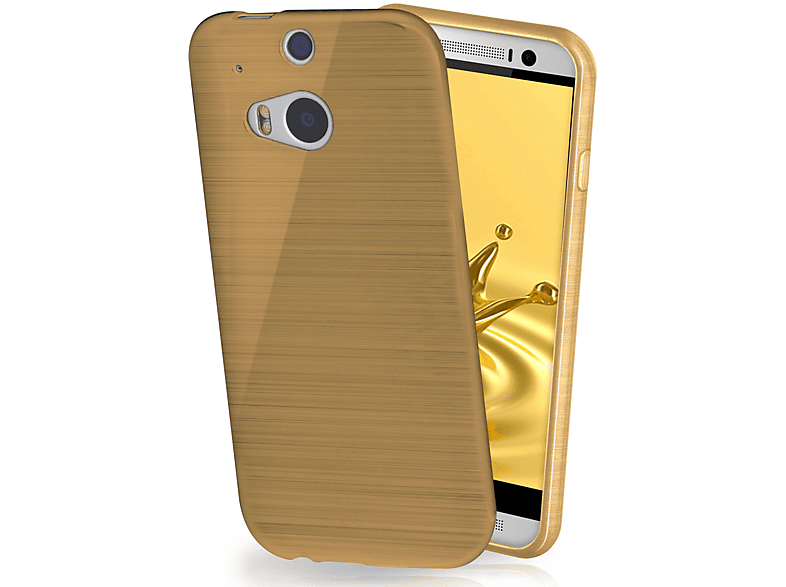 MOEX Brushed Case, Backcover, HTC, One M8 / M8s, Ivory-Gold