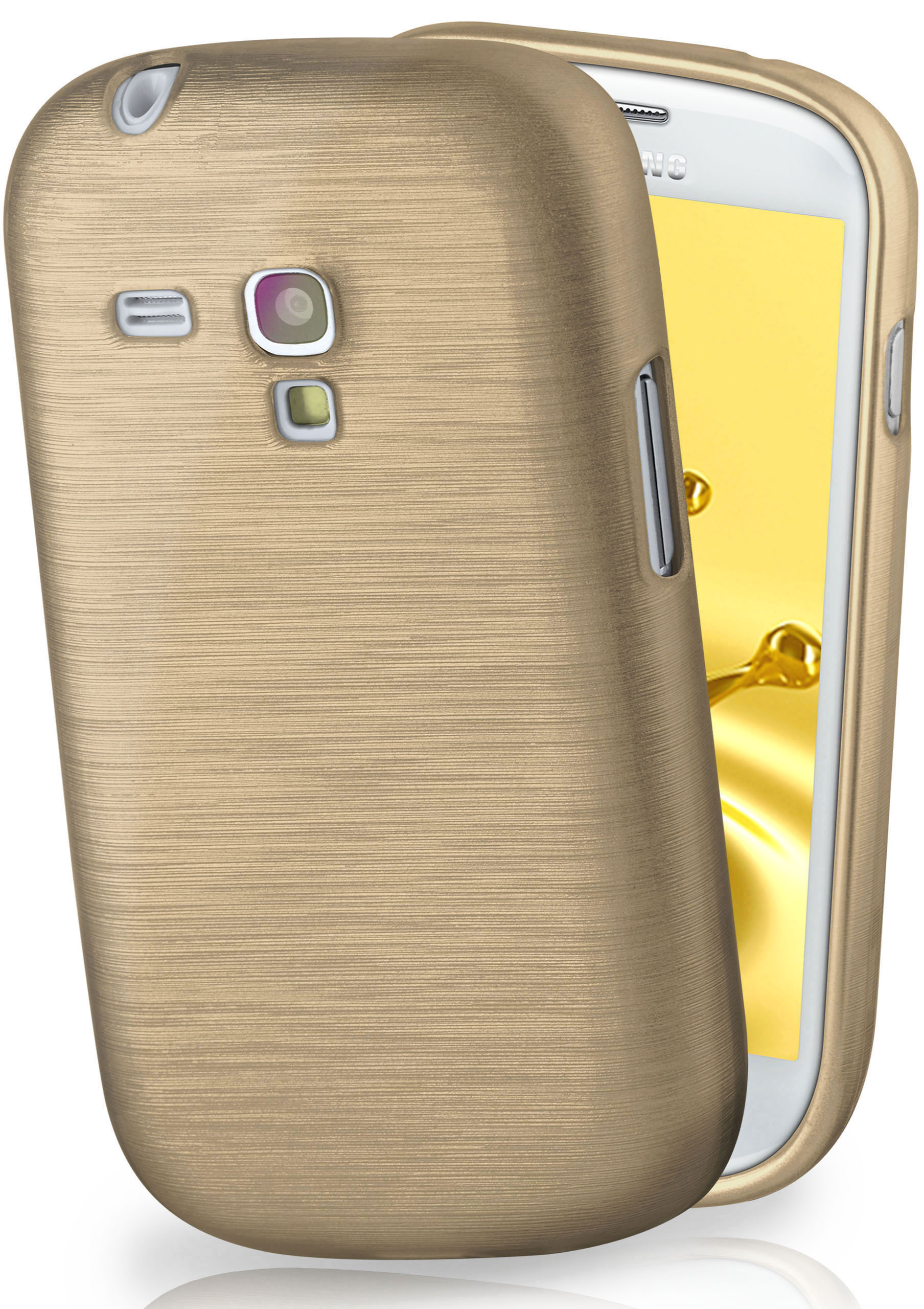 MOEX S3 Ivory-Gold Case, Samsung, Galaxy Backcover, Mini, Brushed