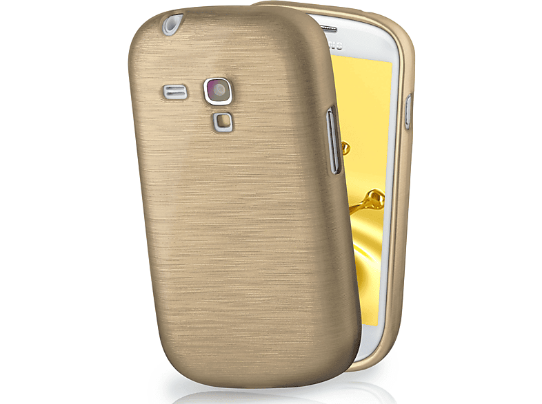 MOEX Brushed Case, Backcover, Samsung, Galaxy S3 Mini, Ivory-Gold