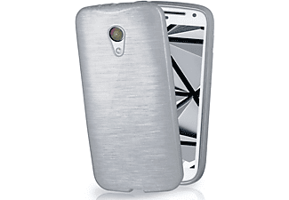 MOEX Brushed Case, Backcover, Motorola, Moto G2, Platin-Silver