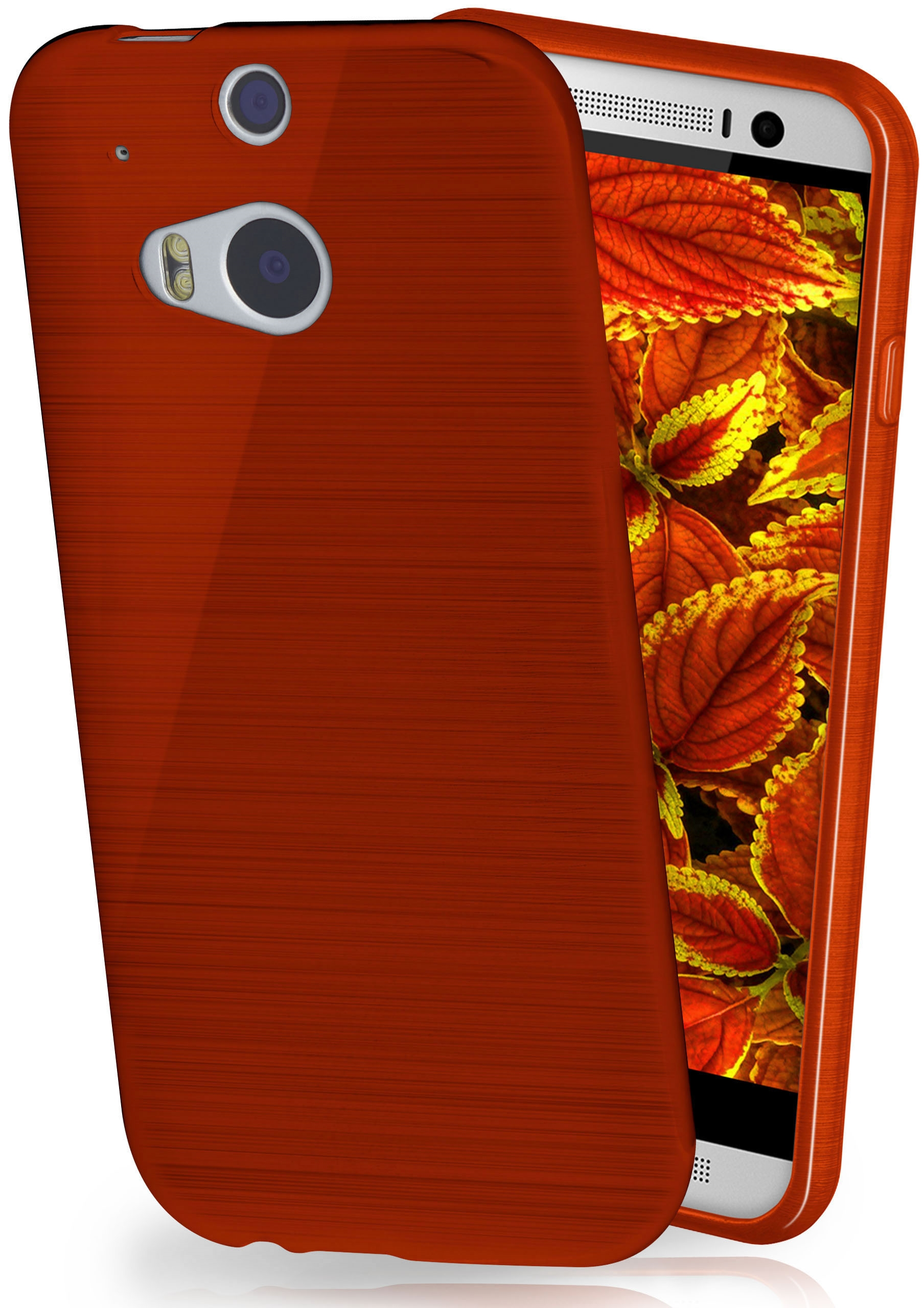 MOEX Brushed Case, M8 Backcover, Indian-Red / M8s, HTC, One