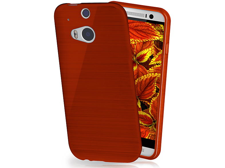 MOEX Brushed Case, Backcover, HTC, One M8 / M8s, Indian-Red