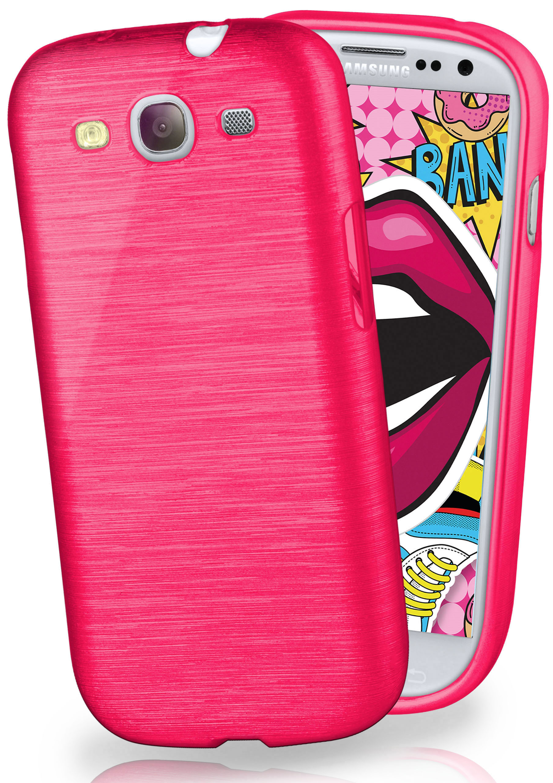 Samsung, Brushed S3 Backcover, Magenta-Pink / MOEX Neo, S3 Galaxy Case,