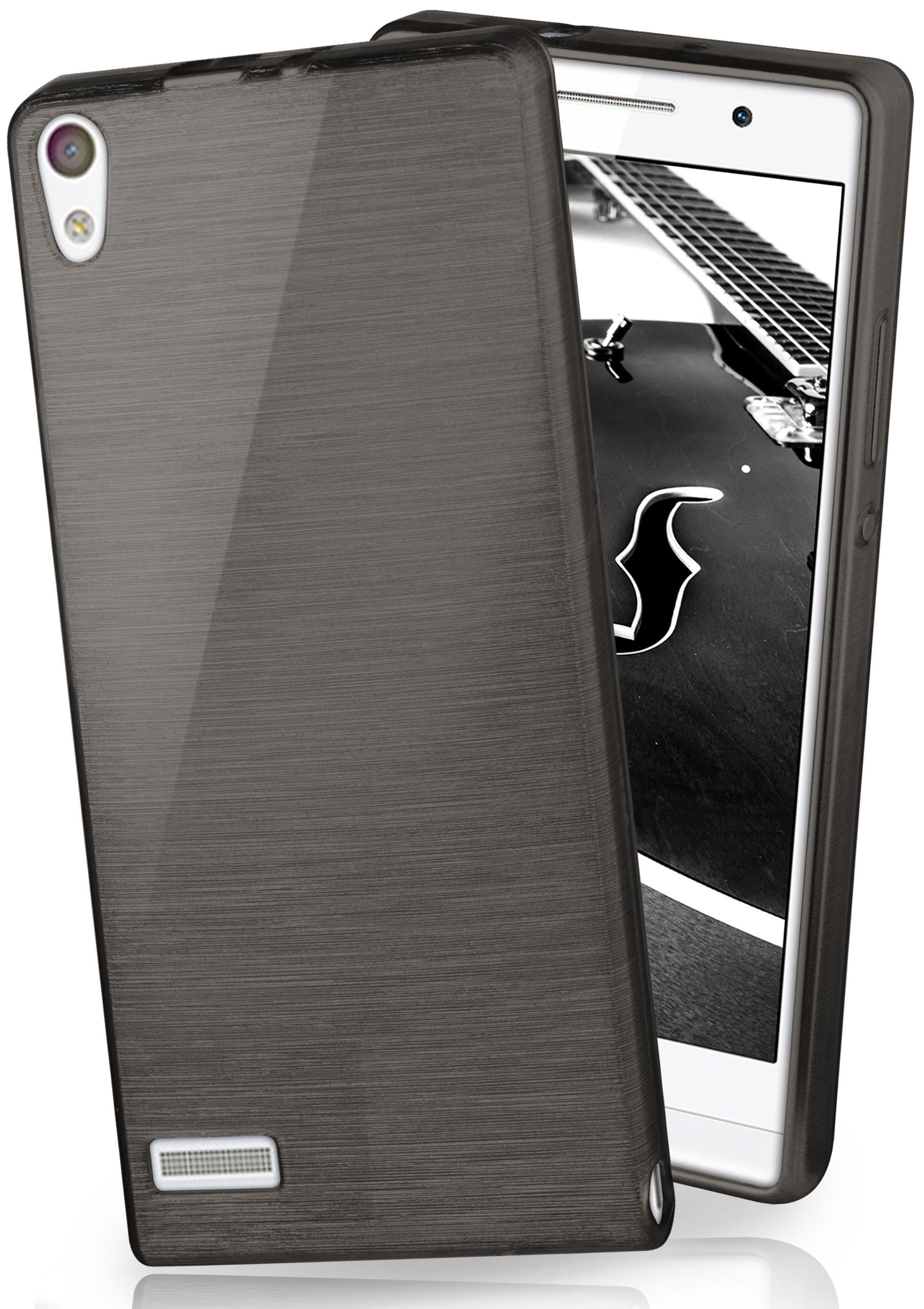 Slate-Black P6, Backcover, MOEX Brushed Case, Huawei, Ascend