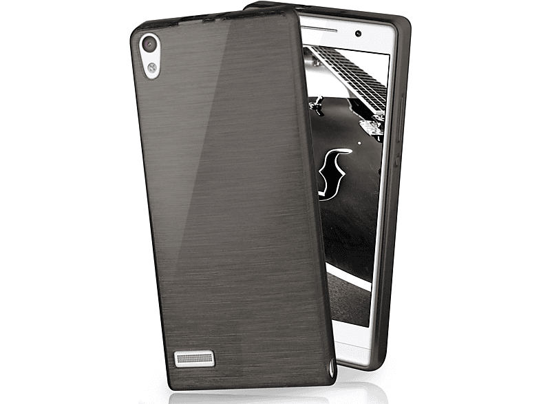 MOEX Brushed Case, Slate-Black P6, Backcover, Huawei, Ascend
