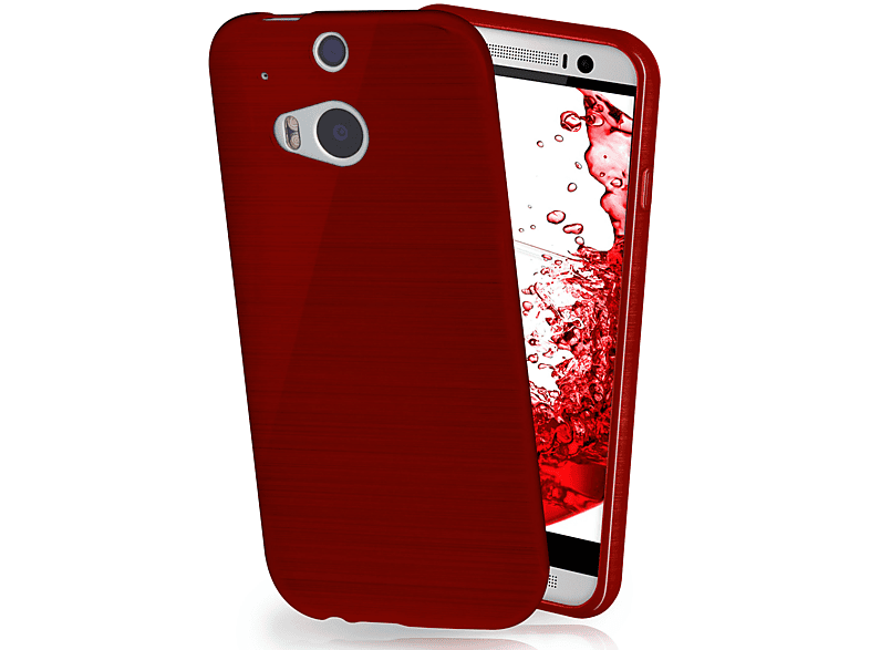 MOEX Brushed Case, Backcover, HTC, One M8 / M8s, Crimson-Red