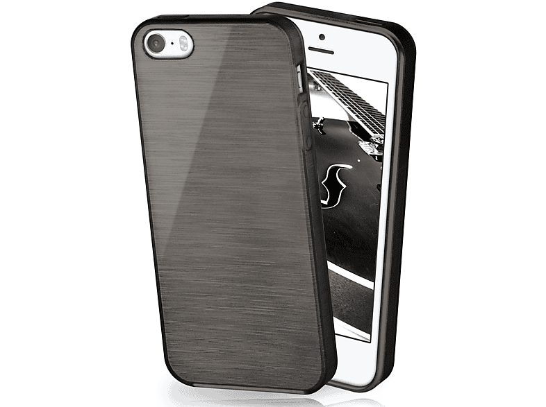 Brushed Case, Slate-Black / / 5 5s Apple, Backcover, MOEX SE iPhone (2016),