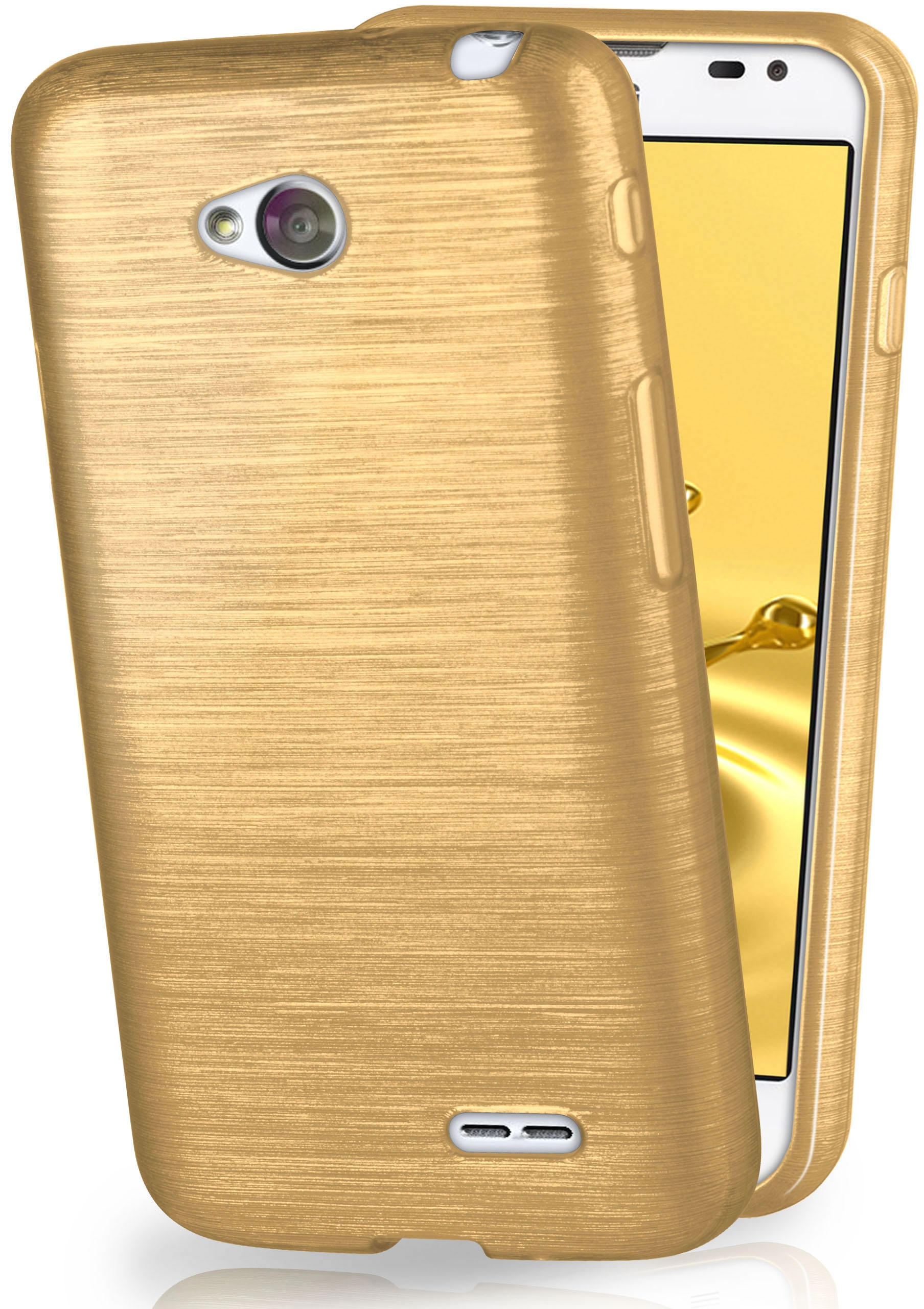 Case, L70 LG, MOEX / L65, Backcover, Brushed Ivory-Gold