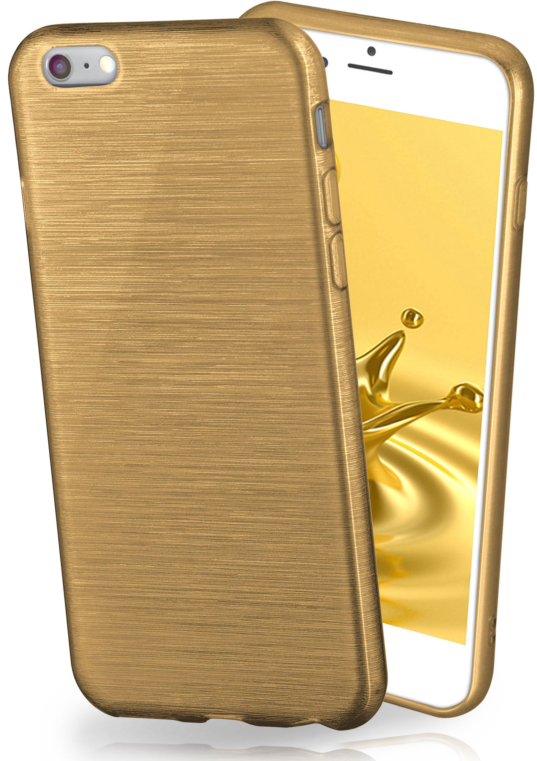 MOEX Brushed Case, 8, iPhone Backcover, Apple, 7 / iPhone Ivory-Gold