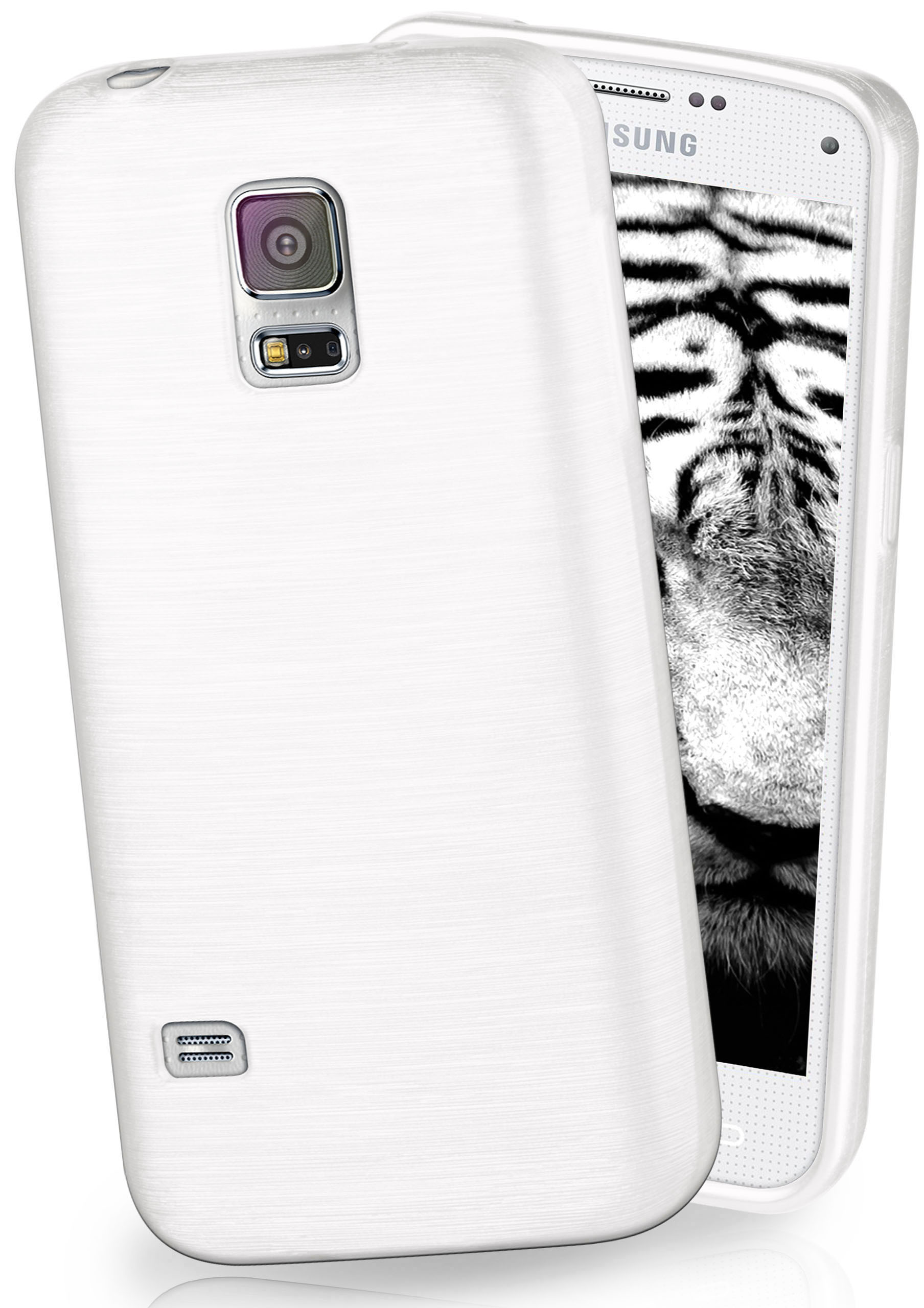 MOEX Brushed Case, Backcover, / Neo, Galaxy Samsung, S5 Pearl-White S5