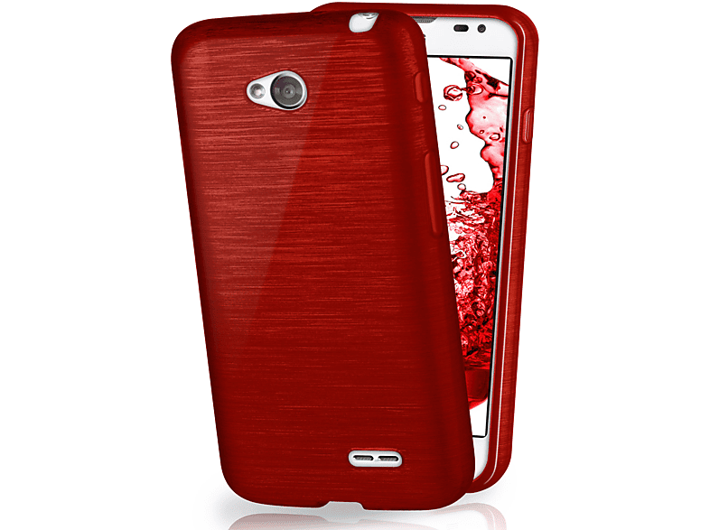 MOEX Brushed Case, Backcover, LG, L70 / L65, Crimson-Red | Backcover
