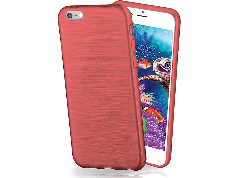 MOEX Brushed Case, Backcover, Apple, iPhone 7 / iPhone 8, Coral-Red