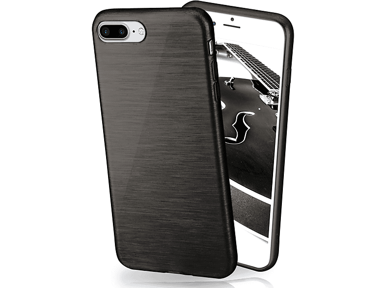 [Sofortige Lieferung und toller Preis] MOEX Brushed Case, Backcover, Slate-Black Plus / 8 Plus, iPhone iPhone 7 Apple