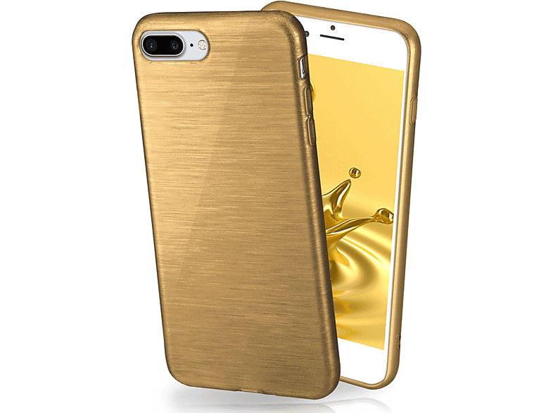 Plus Brushed iPhone Plus, Ivory-Gold / Backcover, iPhone 7 8 MOEX Apple, Case,