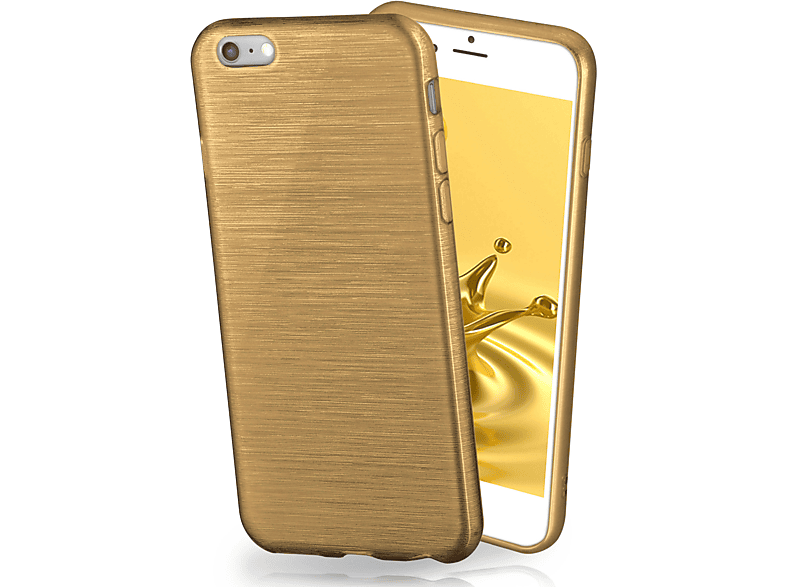 MOEX Brushed Case, 6s Apple, iPhone 6 Plus, Ivory-Gold Backcover, / Plus