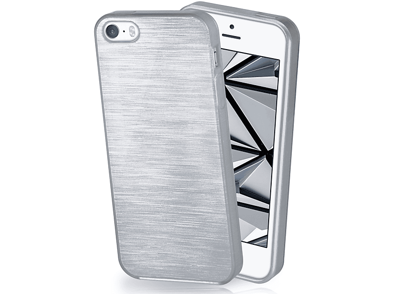 MOEX Brushed Case, Backcover, Apple, iPhone SE 5 / Platin-Silver / 5s (2016)