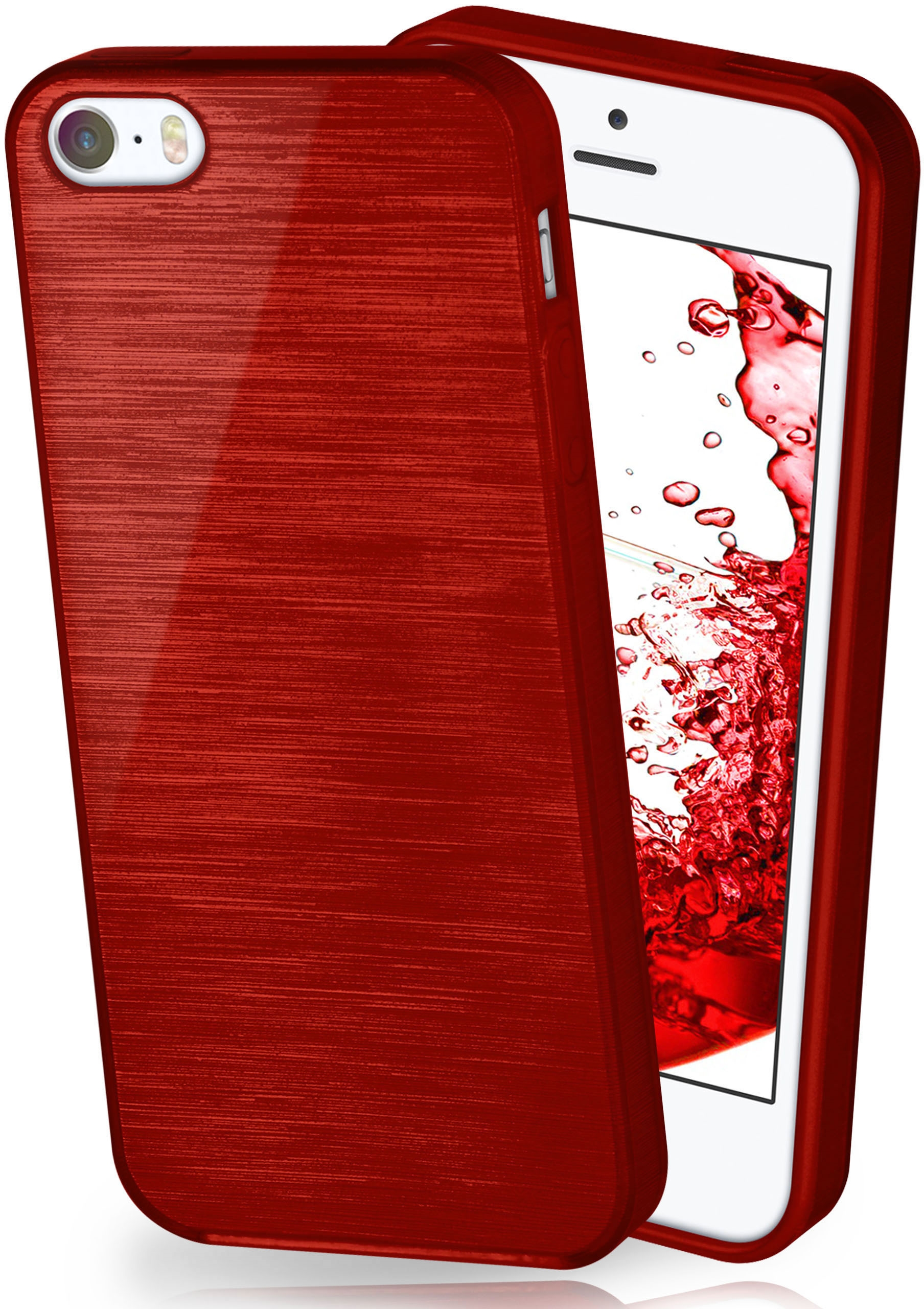 iPhone Crimson-Red Apple, / Brushed 5s (2016), MOEX Backcover, 5 / Case, SE