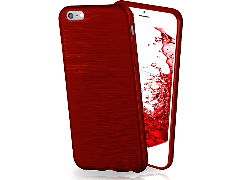 MOEX Brushed Case, Backcover, Apple, iPhone 7 / iPhone 8, Crimson-Red