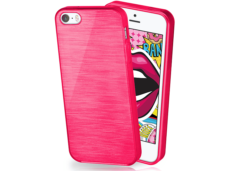 MOEX Brushed Case, Backcover, Apple, iPhone 5s / 5 / SE (2016), Magenta-Pink