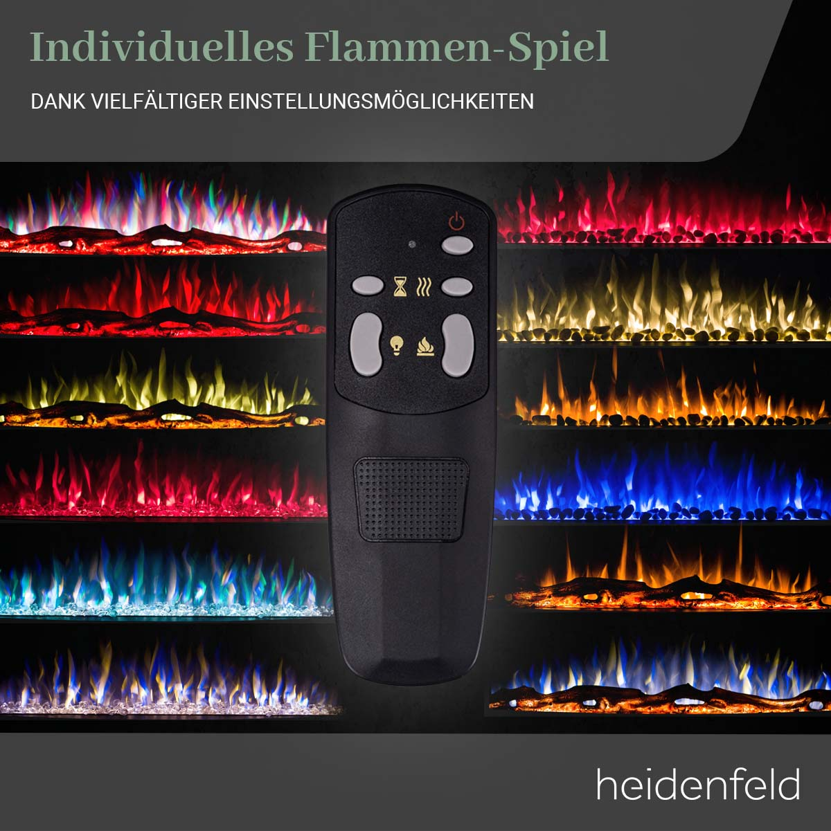 HEIDENFELD HF-WK400 Elektrokamin (1500 Watt)