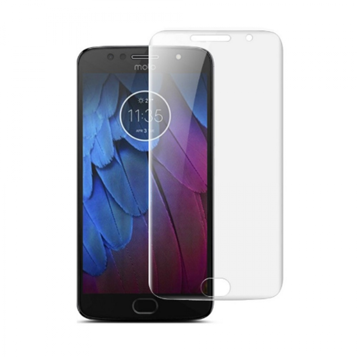 Motorola G5s) CASEONLINE Displayschutz(für Moto PET