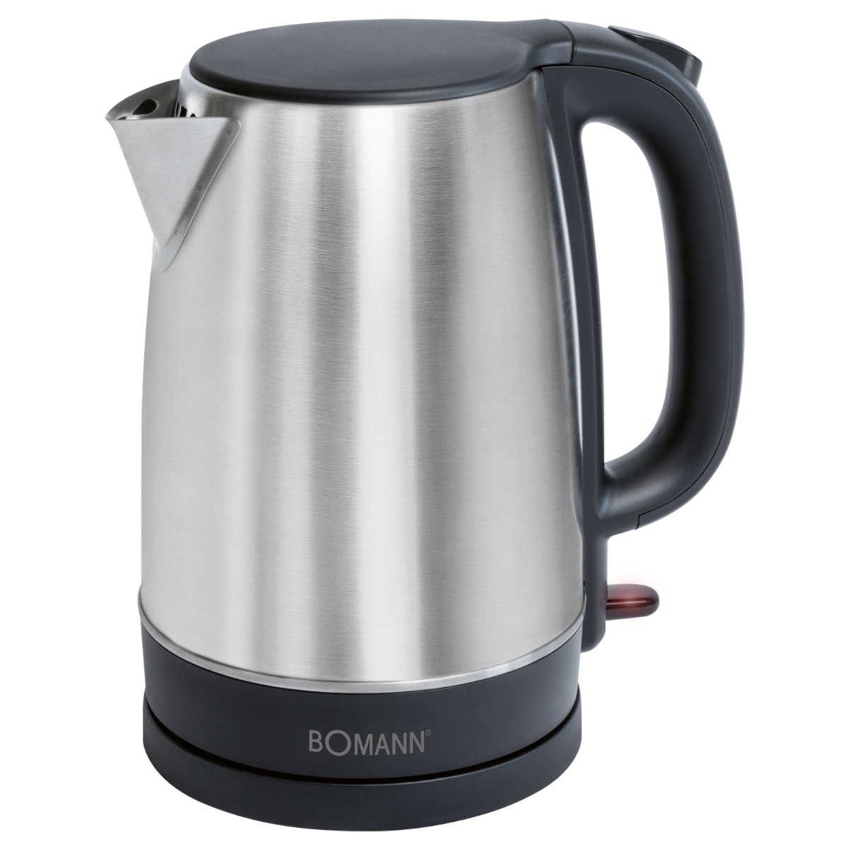 Bomann Wks 6043 cb hervidor de agua 17 acero inoxidable oculto apagado y manual base con recogedor cables color negro 17l 2200w plata 2200 1.7 360º