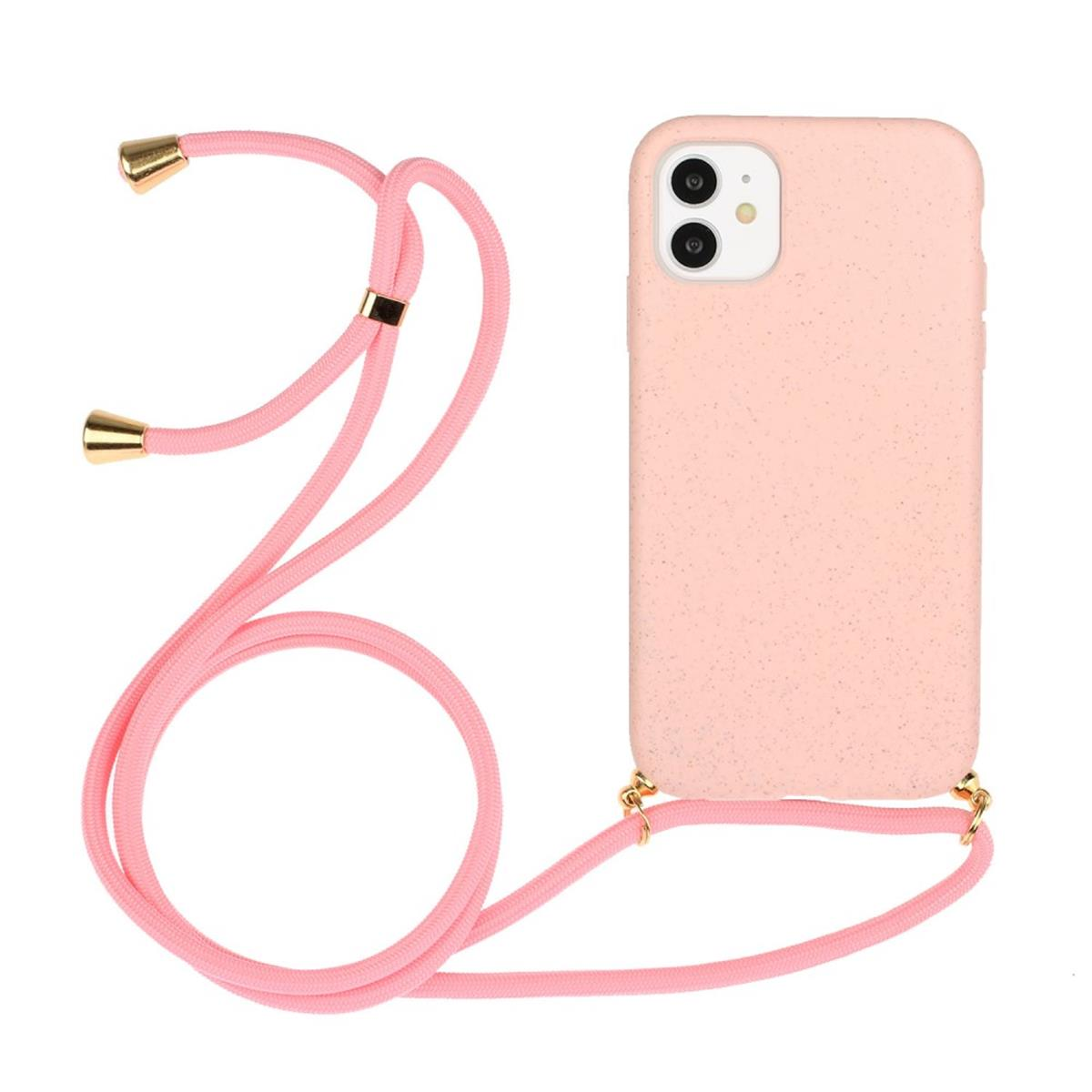 Handykette Silikon Kordel, COVERKINGZ Zoll], iPhone 11 verstellbarer mit Rosa Apple, Backcover, [6,1