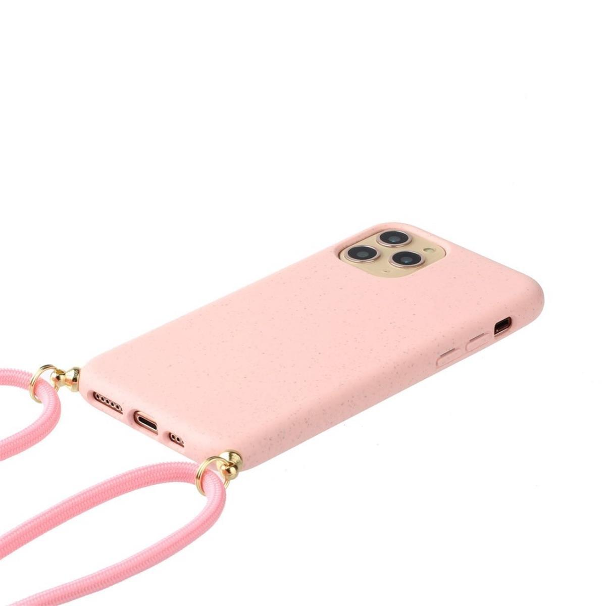 Kordel, mit iPhone Handykette verstellbarer Silikon COVERKINGZ 12 Mini, Apple, Rosa Backcover,