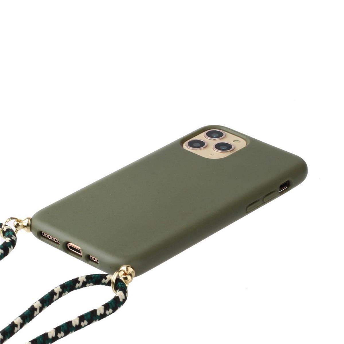 Kordel, [5,4 mit Handykette Oliv Silikon Zoll], COVERKINGZ Grün Apple, verstellbarer Mini iPhone 13 Backcover,