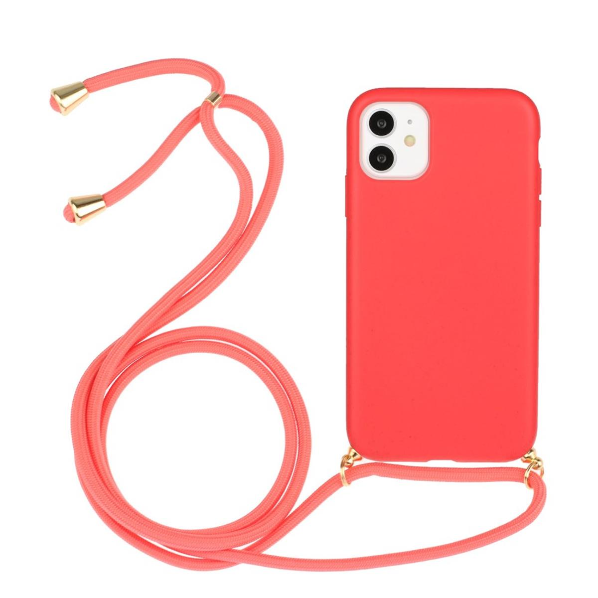 iPhone Silikon [6,1 Rot Handykette Zoll], COVERKINGZ Kordel, 11 Apple, mit verstellbarer Backcover,