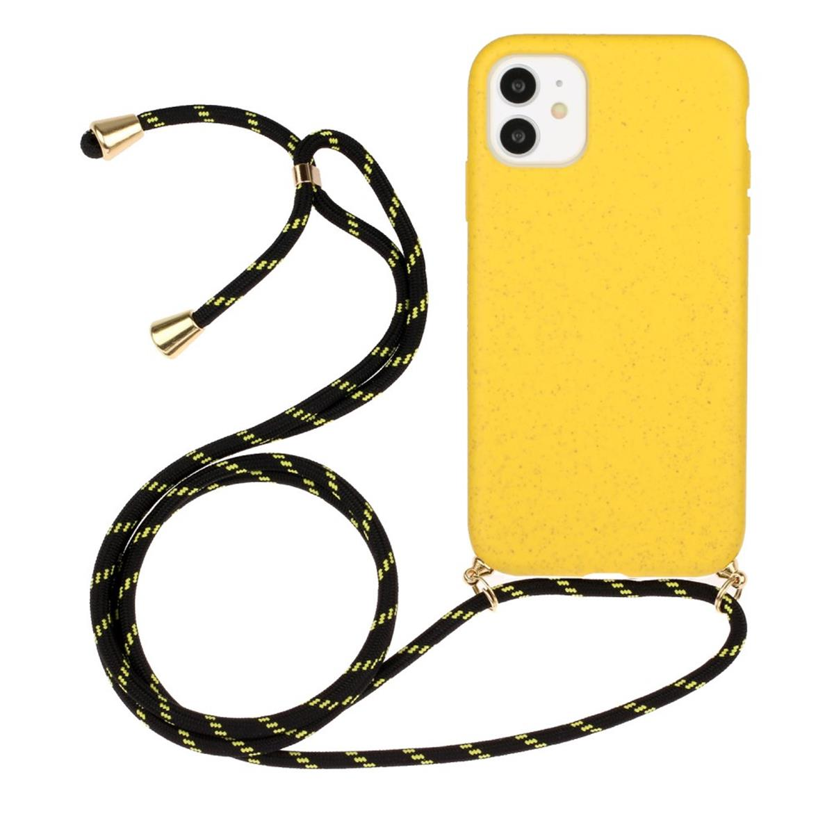 COVERKINGZ Silikon Handykette mit verstellbarer Zoll], 11 Backcover, iPhone Apple, [6,1 Gelb Kordel