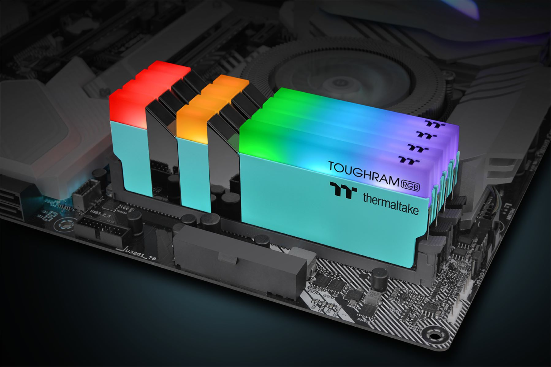 THERMALTAKE TOUGHRAM Arbeitsspeicher 16 Turquoise GB RGB DDR4